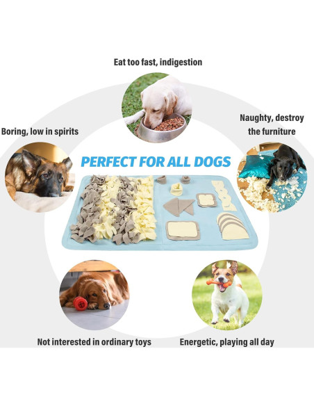 Alfombra Snuffle para Perros Stellaire Chern 60x100 cm Azul