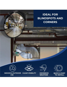 Espejo Convexo de Seguridad Kiloxa 30.48 cm Ajustable 2