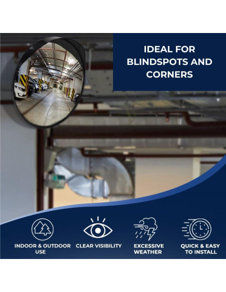 Espejo Convexo de Seguridad Kiloxa 30.48 cm Ajustable