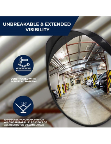 Espejo Convexo de Seguridad Kiloxa 30.48 cm Ajustable