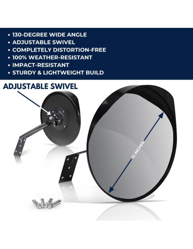 Espejo Convexo de Seguridad Kiloxa 30.48 cm Ajustable