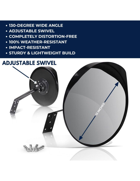 Espejo Convexo de Seguridad Kiloxa 30.48 cm Ajustable