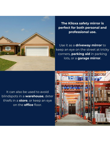 Espejo Convexo de Seguridad Kiloxa 30.48 cm Ajustable