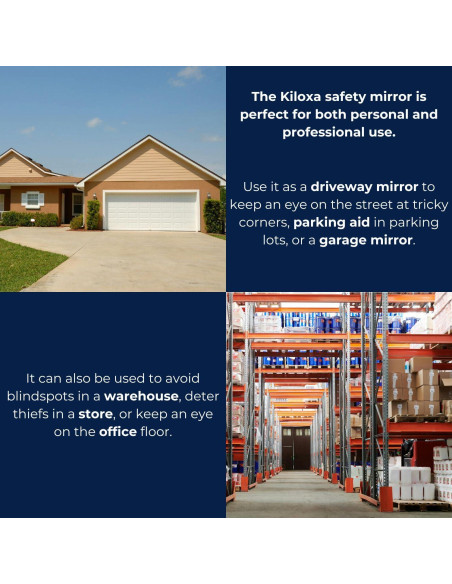 Espejo Convexo de Seguridad Kiloxa 30.48 cm Ajustable