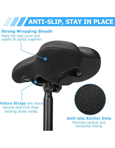 Cojín de Asiento de Bicicleta de Gel CDYWD - Acolchado 4.2 cm