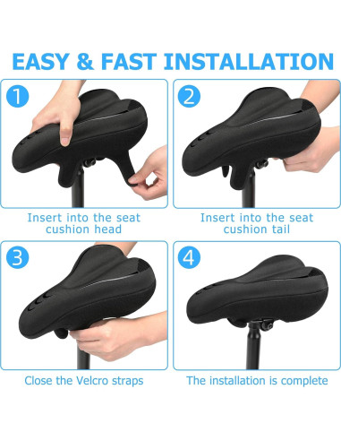 Cojín de Asiento de Bicicleta de Gel CDYWD - Acolchado 4.2 cm