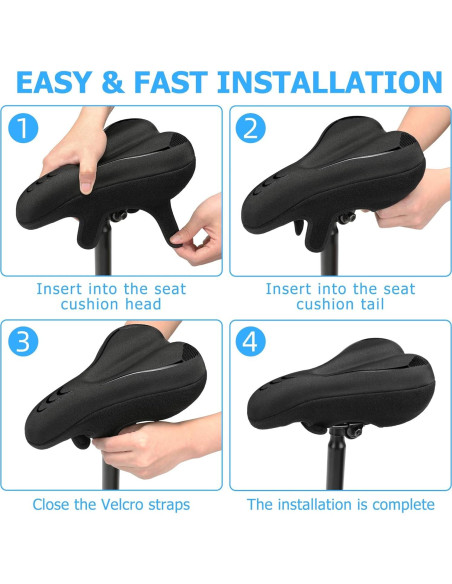 Cojín de Asiento de Bicicleta de Gel CDYWD - Acolchado 4.2 cm