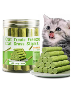 Palitos de Hierba Natural para Gatos Hkpetty 100g - Snack Saludable