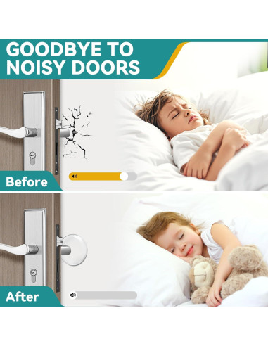 Topes de puerta autoadhesivos Etybetopstar 6PCS 5.08cm Silicona