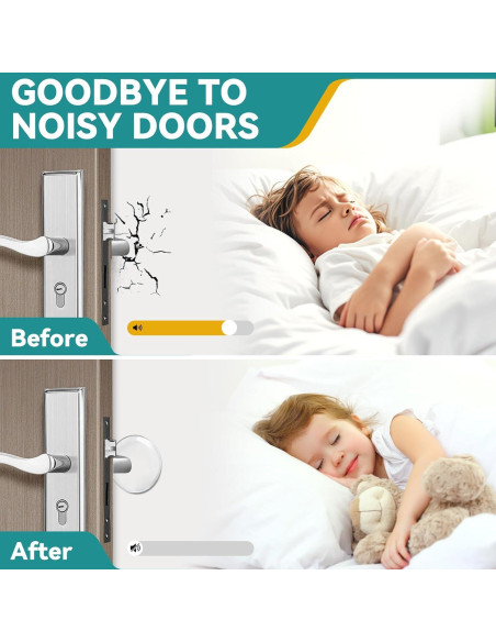 Topes de puerta autoadhesivos Etybetopstar 6PCS 5.08cm Silicona