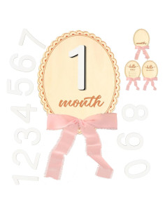 Tarjetas de Hitos Mensuales para Bebés Colingmill Oval 16x12.7cm