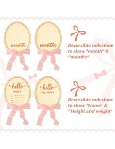 Tarjetas de Hitos Mensuales para Bebés Colingmill Oval 16x12.7cm 2