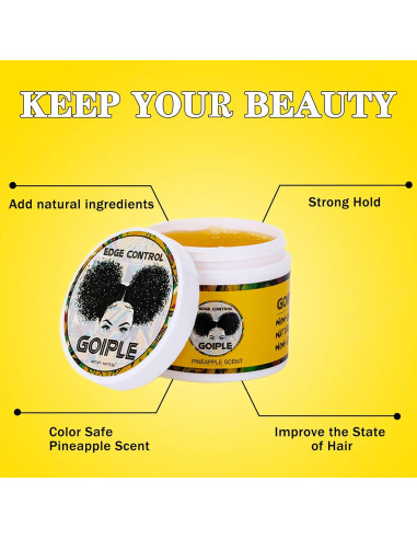 Cera de Control de Bordes Goiple 113.4g Fijación Fuerte No Grasosa