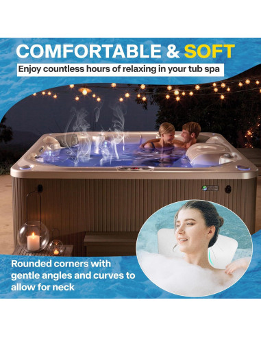 Almohada para el Cuello de Spa Sxmprail 76558 Gris 32.3x18.3cm