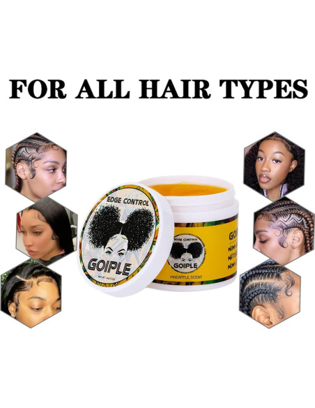 Cera de Control de Bordes Goiple 113.4g Fijación Fuerte No Grasosa