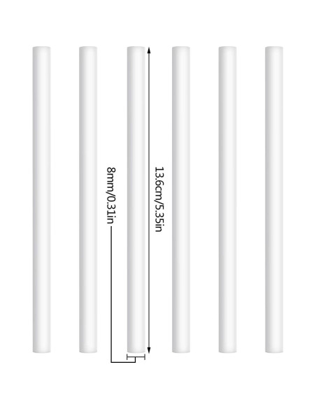 24 Varitas de Filtro de Recambio Mudder para Humidificador 13.6 cm