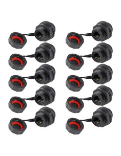 Conector RJ45 CAT6 blindado IP67 para montaje en panel - 10 piezas