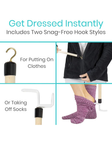 Bastón para Vestirse Vive Health 68.6 cm - Asistente para Ropa