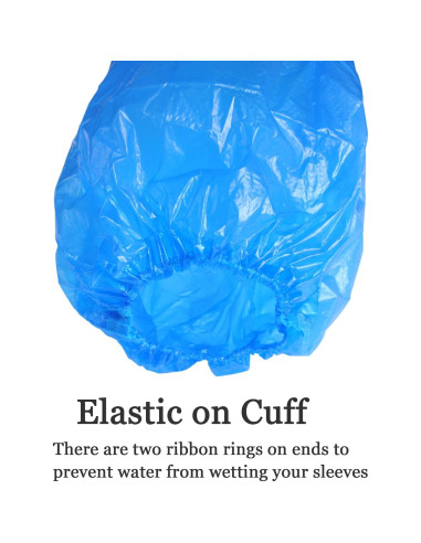 Mangas Desechables Impermeables Yzurbu - 100 Piezas Azul