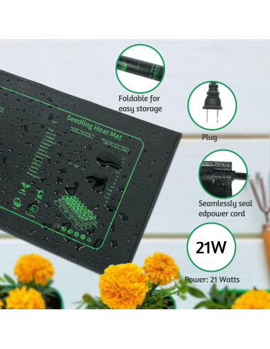 Alfombrilla Térmica para Plántulas LOCONHA 25.4x52.7cm 20W