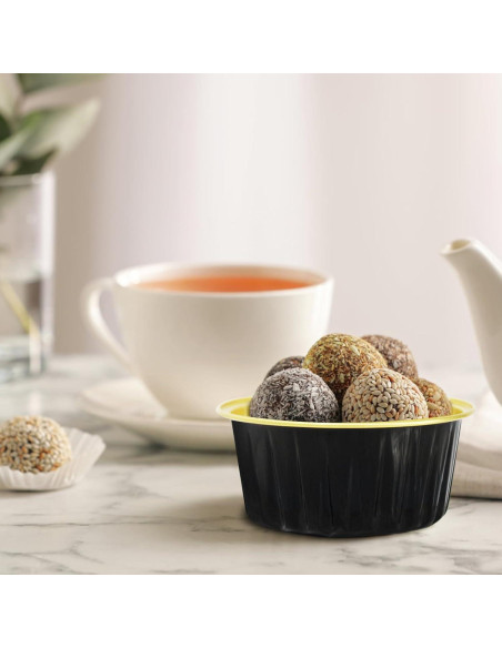 50 Tazas de Aluminio Desechables YOIYINI 5oz con Tapas