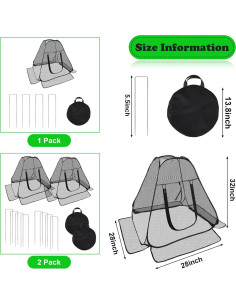 Cubierta de Jardín Pop Up RGQSUN 71x71x81 cm con Cremallera 2
