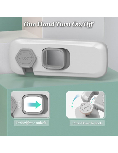 5 Piezas Cerraduras de Seguridad para Refrigerador Verde