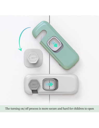 5 Piezas Cerraduras de Seguridad para Refrigerador Verde
