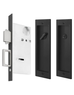 Cerradura de Puerta Corredera SENHARVEST - Sin Llave, Negro