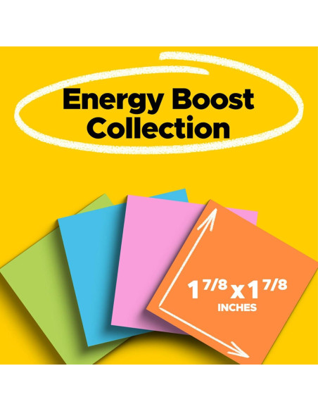 Notas Post-it Súper Adhesivas 18 Blocs 4.76x4.76cm Multicolor