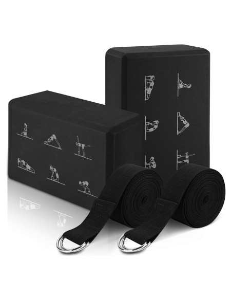 Conjunto de Bloques de Yoga RETON con Correas - 2 Piezas