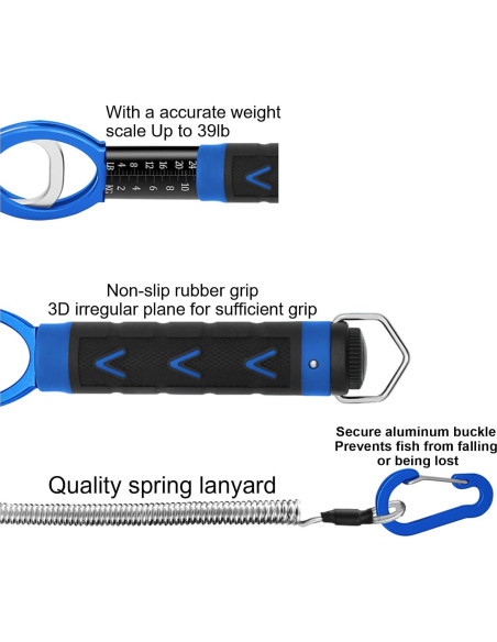 Pinzas de Pesca Sanlike 6.4" y Agarrador de Labios 30 cm
