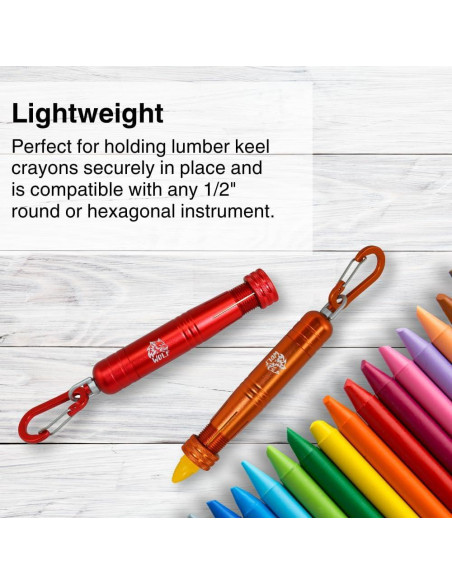 Soporte de Crayón de Quilla de Madera WOLF 0.5" Redondo Hexagonal
