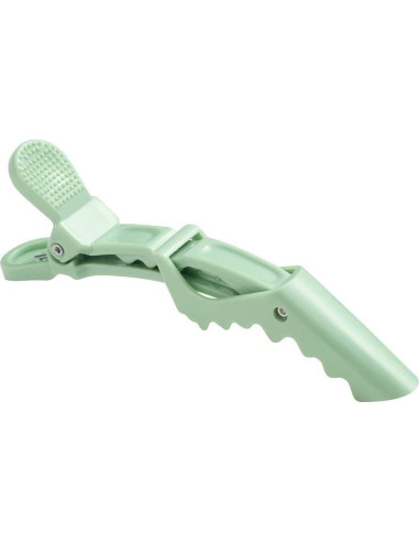 10 Clips de Cocodrilo Liasun Verde Aguacate para Peluqueros