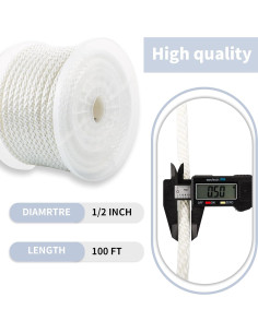 Cuerda de Nylon Trenzada 30.48m CSZFGFDC Resistente UV 2