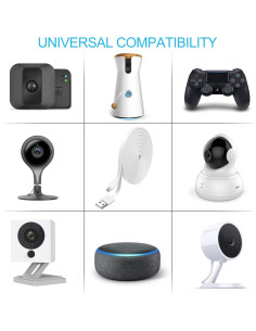 Paquete de 3 Cables de Extensión Micro USB 3M Uogw para Cámaras 2