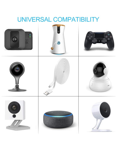 Paquete de 3 Cables de Extensión Micro USB 3M Uogw para Cámaras