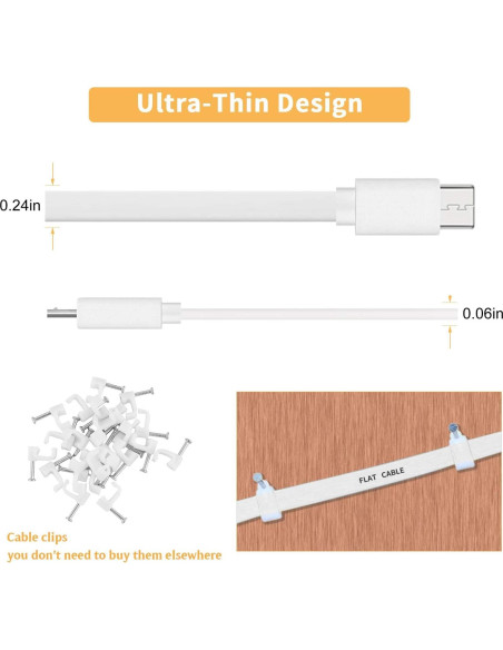 Paquete de 3 Cables de Extensión Micro USB 3M Uogw para Cámaras
