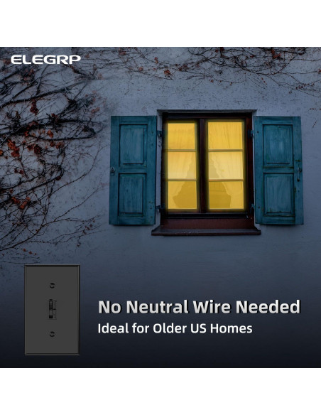 Interruptor de Atenuación Digital ELEGRP Negro 150W LED/CFL