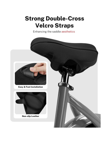 Cojín de Asiento de Bicicleta Meencool Grande Acolchado de Gel