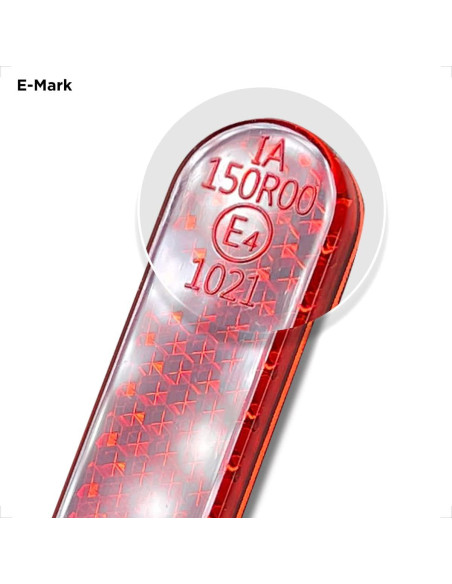 Reflectores autoadhesivos Evermotor 10 cm rojos para motocicleta