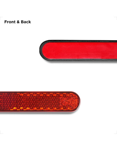Reflectores autoadhesivos Evermotor 10 cm rojos para motocicleta