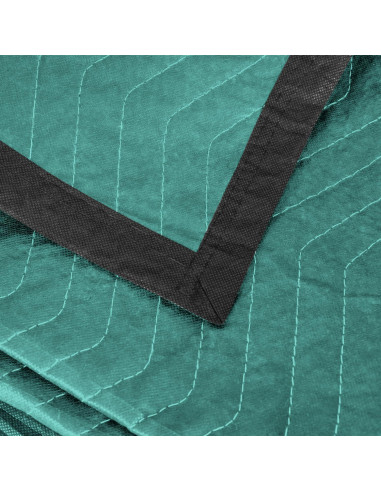 4 Mantas de Mudanza Diamond UP Acolchadas 365.76x203.2cm Verde y Gris