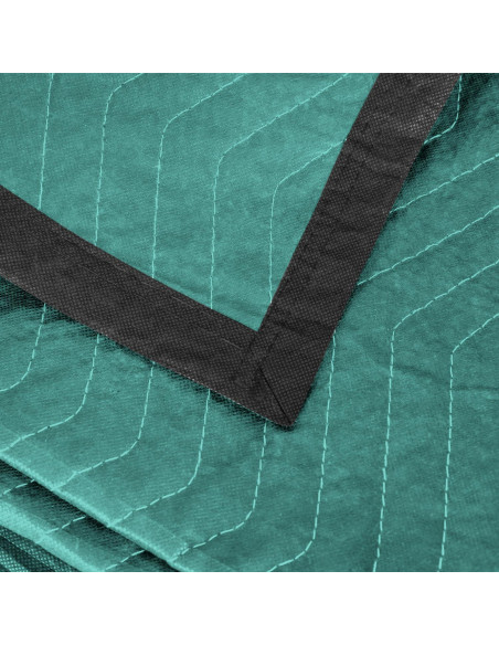 4 Mantas de Mudanza Diamond UP Acolchadas 365.76x203.2cm Verde y Gris