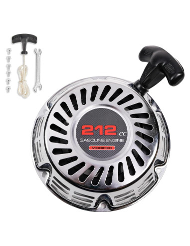 Arrancador por tirón cromo JMCHstore para motores 200cc