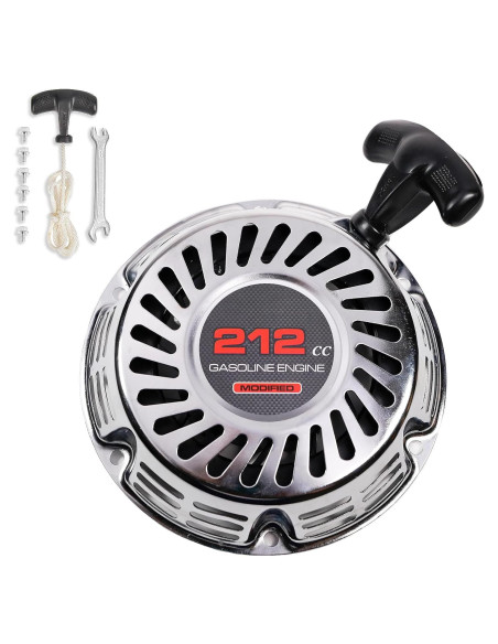 Arrancador por tirón cromo JMCHstore para motores 200cc