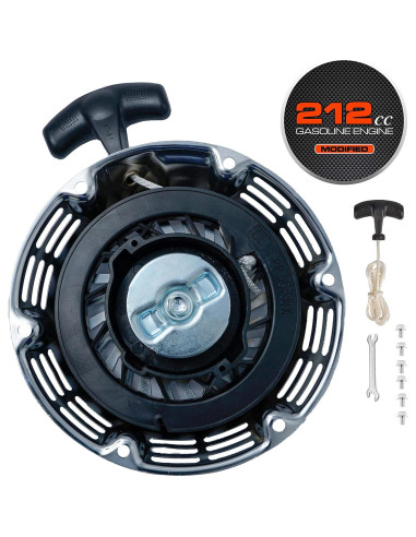 Arrancador por tirón cromo JMCHstore para motores 200cc