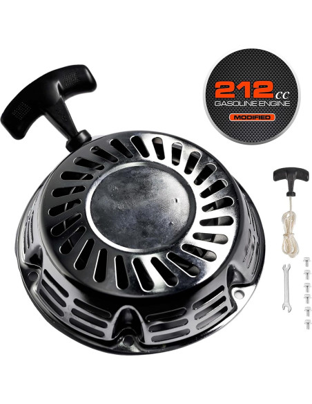 Arrancador por tirón cromo JMCHstore para motores 200cc