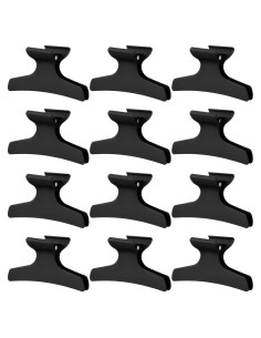 Clips de Pelo Mariposa Batiyeer 12 Pcs Antideslizantes Negro