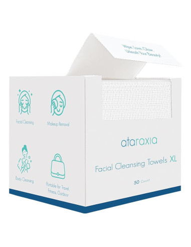 Toallas Desechables Faciales Ataraxia XL 50 Unidades 100% Algodón